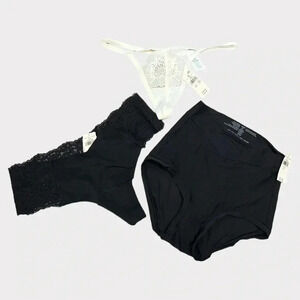 Aerie Women's Three Piece Set Underwear Black & White Size Small NEW